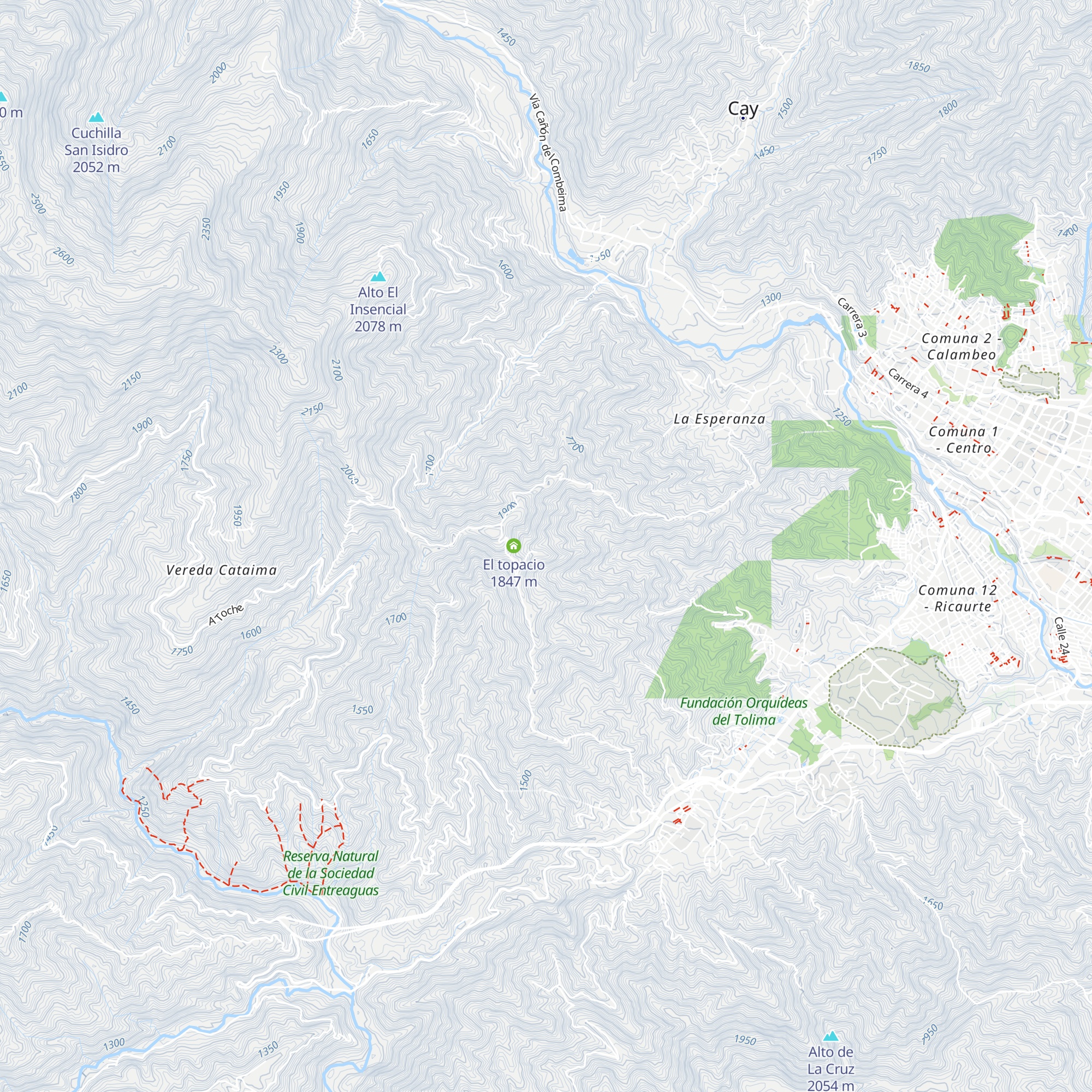 Finca el topacio map