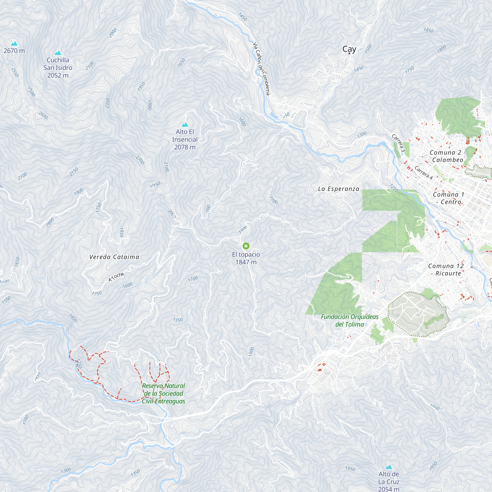 El topacio map