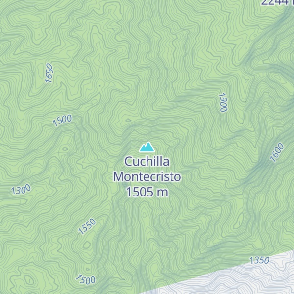 Map of Cuchilla Montecristo