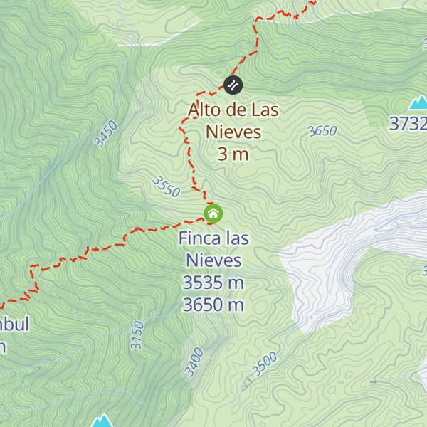 Map of Finca las Nieves 3535 m