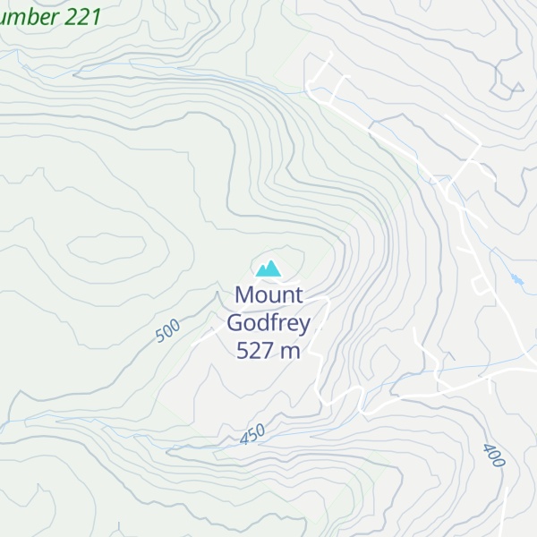 Map of Mount Godfrey