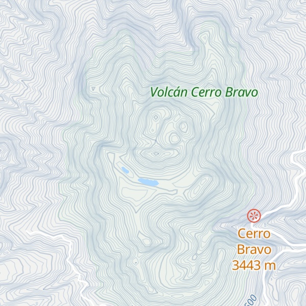 Map of Cerro Bravo