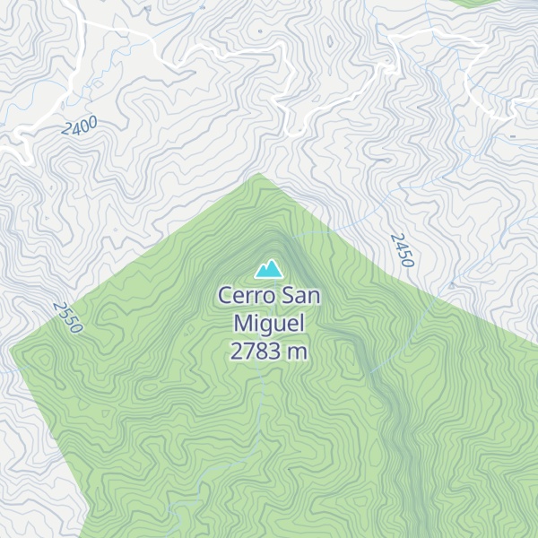 Map of Cerro San Miguel