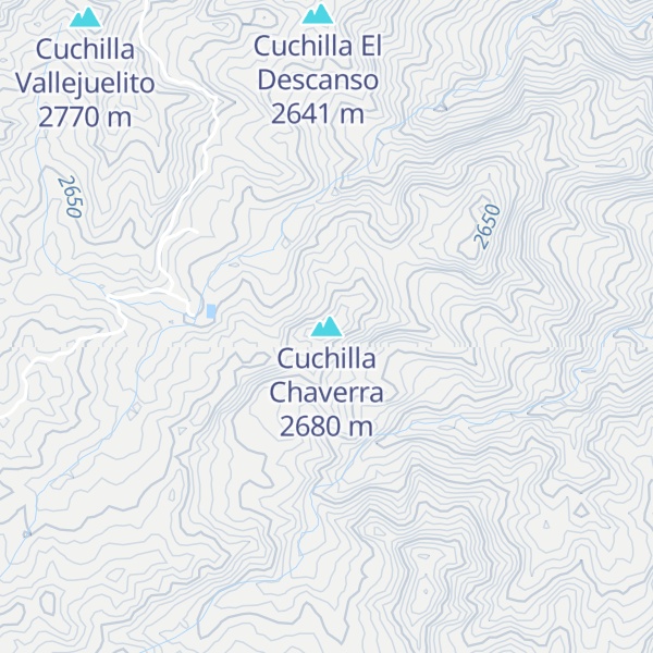 Map of Cuchilla Chaverra
