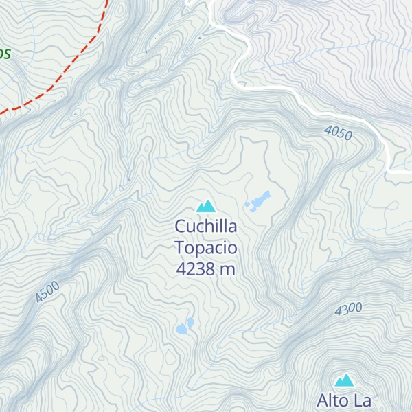 Map of Cuchilla Topacio