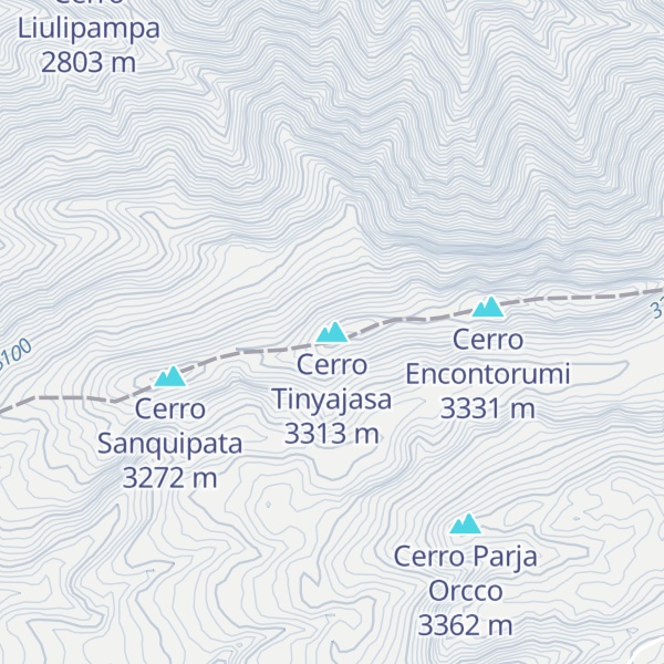 Map of Cerro Tinyajasa