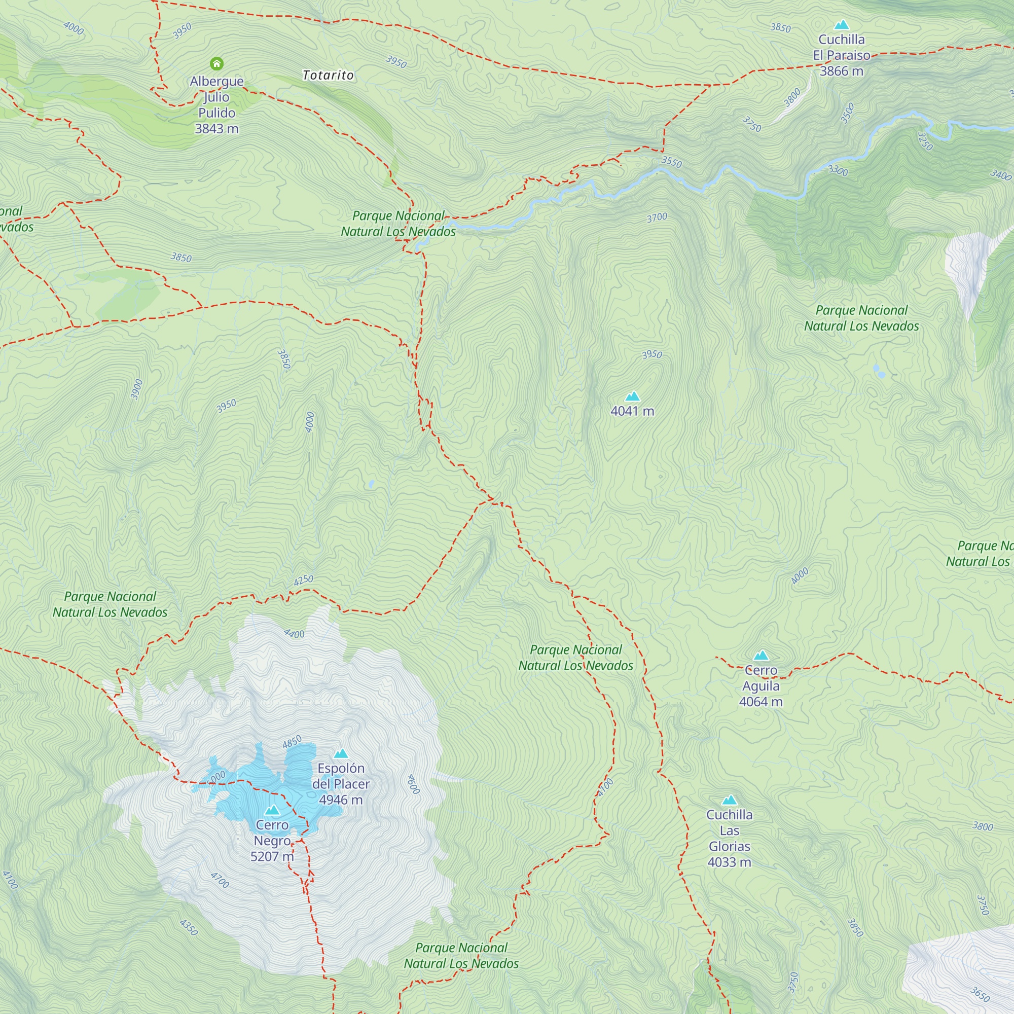 Termales del Cañon map