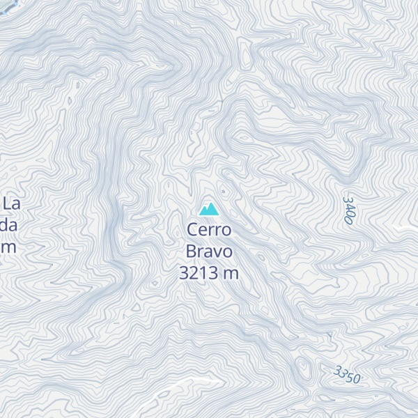 Map of Cerro Bravo