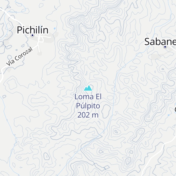 Map of Loma El Púlpito
