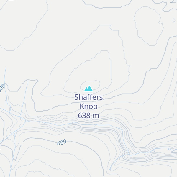 Map of Shaffers Knob