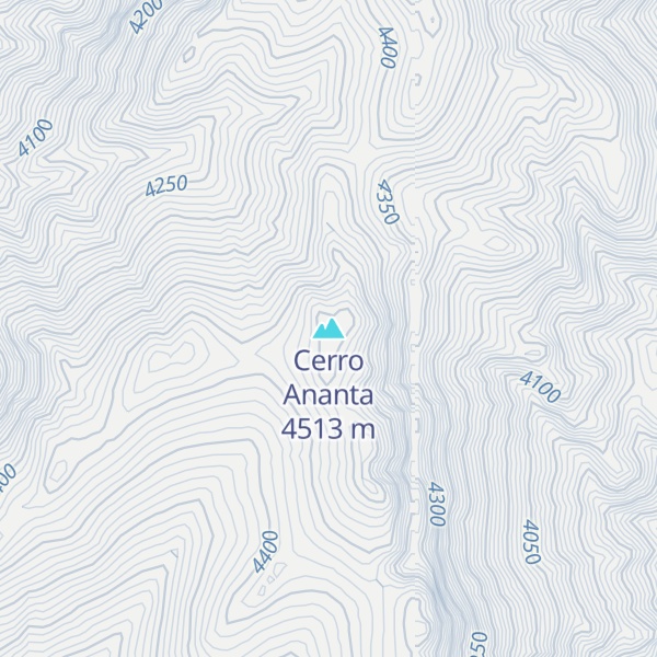 Map of Cerro Ananta