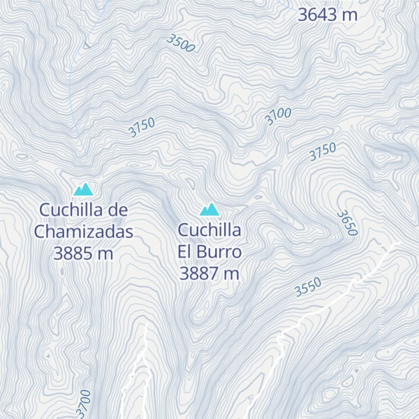 Map of Cuchilla El Burro