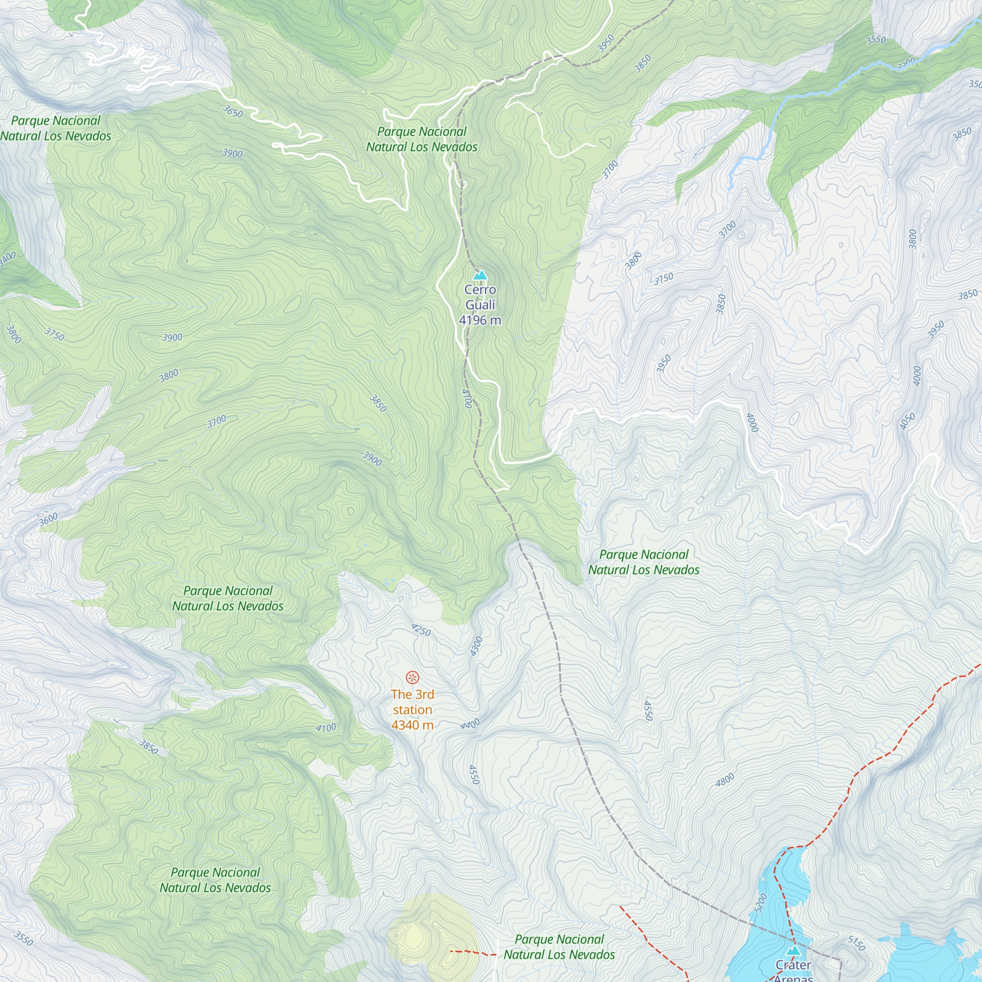 Brisas - Parque de Los Nevados map
