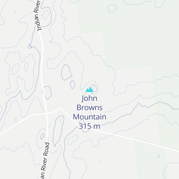 Map of John Browns Mountain