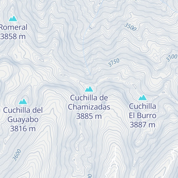 Map of Cuchilla de Chamizadas