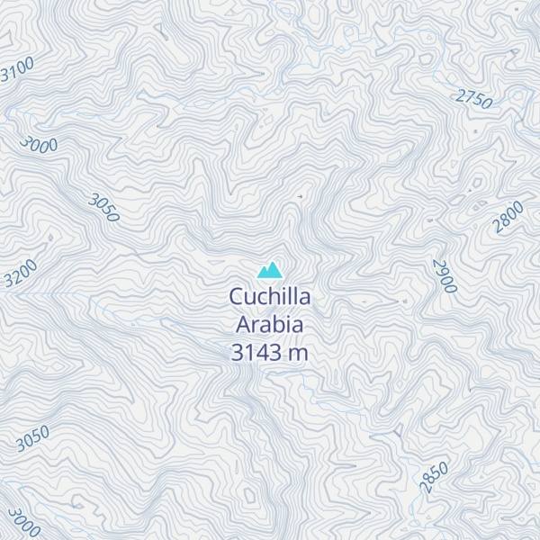Map of Cuchilla Arabia