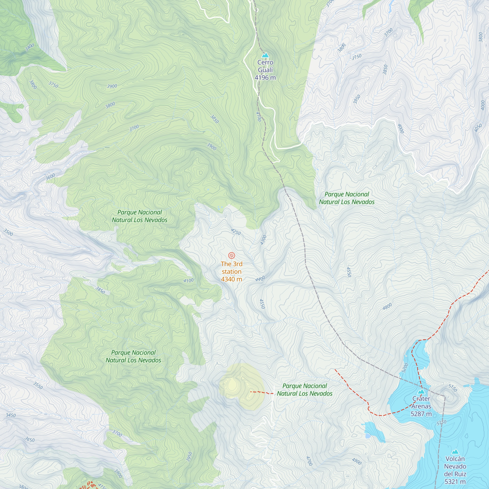 Refugio Arenales map