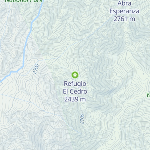 Map of Refugio El Cedro