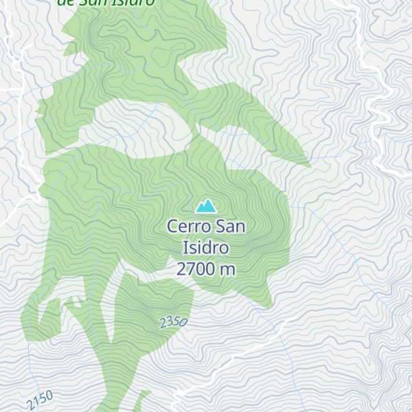 Map of Cerro San Isidro