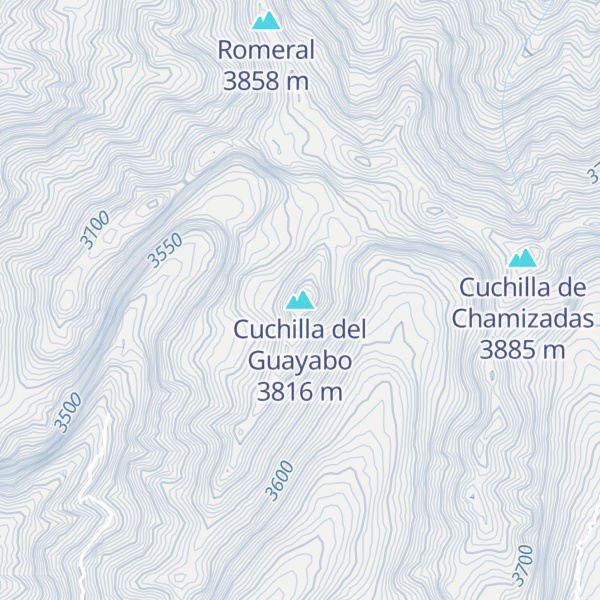 Map of Cuchilla del Guayabo