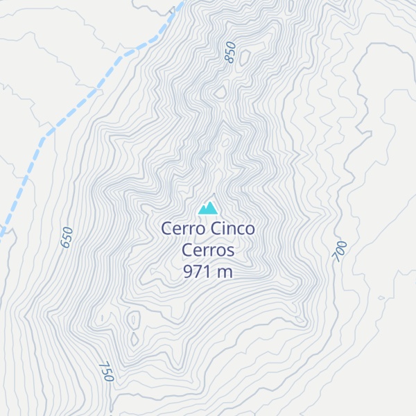 Map of Cerro Cinco Cerros