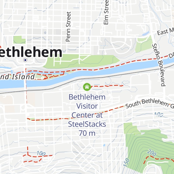 Map of Bethlehem Visitor Center at SteelStacks