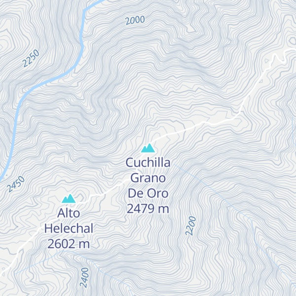 Map of Cuchilla Grano De Oro