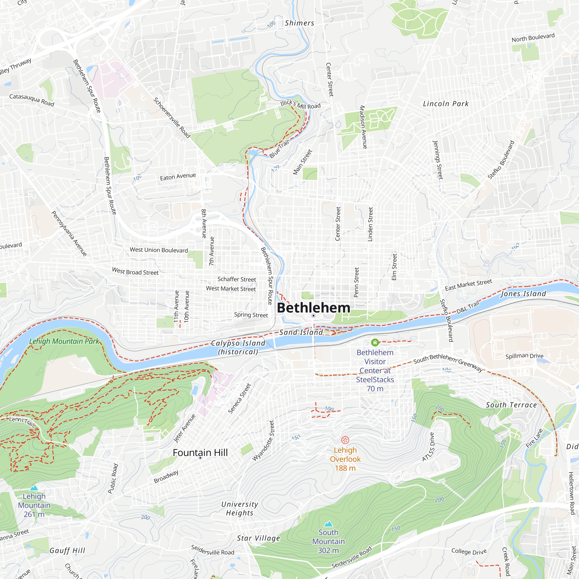 Historic Bethlehem Visitor Center map