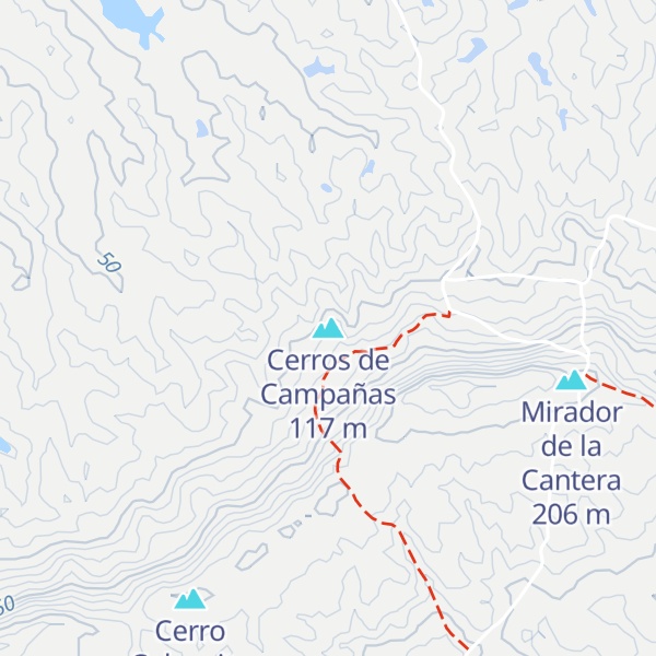 Map of Cerros de Campañas