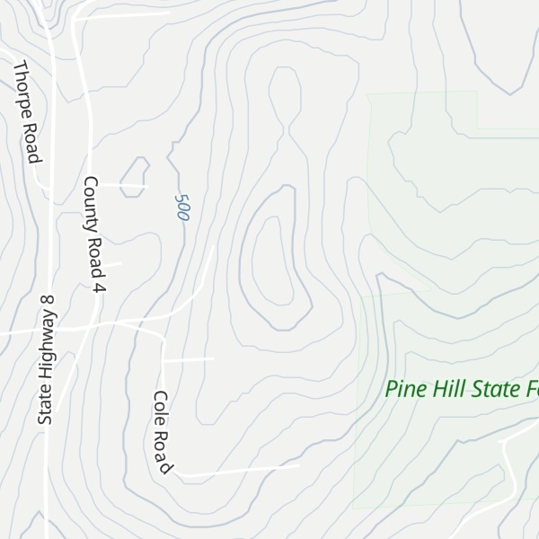 Map of Sidney Mountain