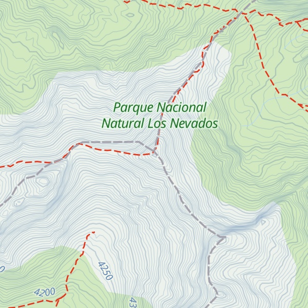 Map of Paramillo del Quindío