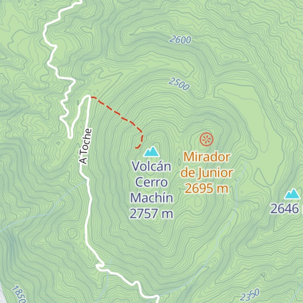 Map of Volcán Cerro Machín