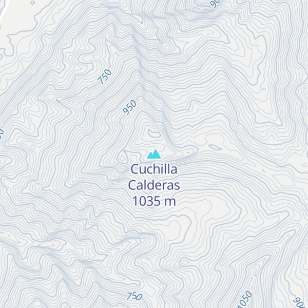 Map of Cuchilla Calderas