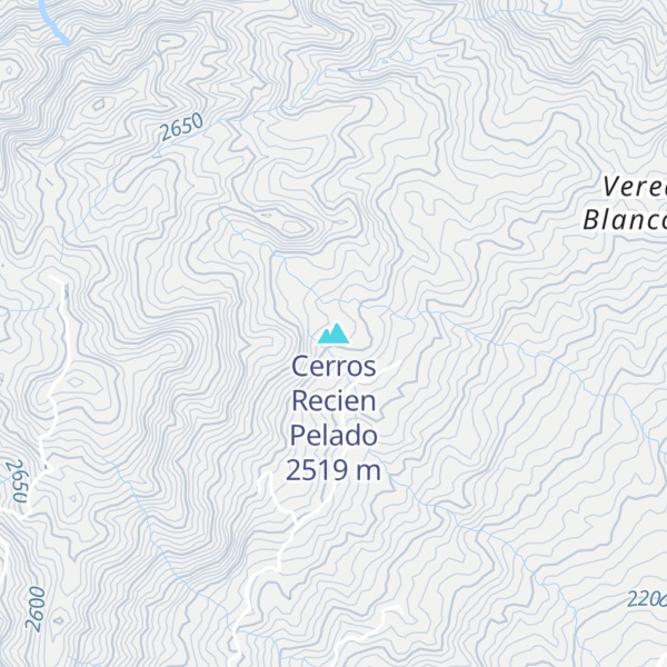 Map of Cerros Recien Pelado