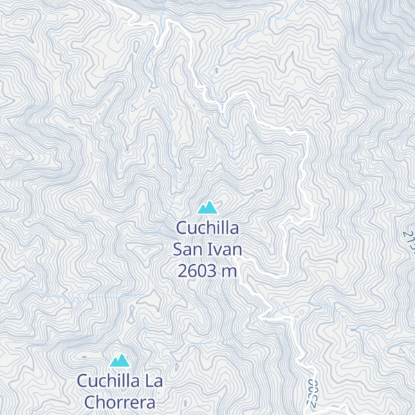 Map of Cuchilla San Ivan