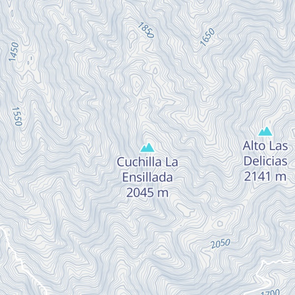 Map of Cuchilla La Ensillada