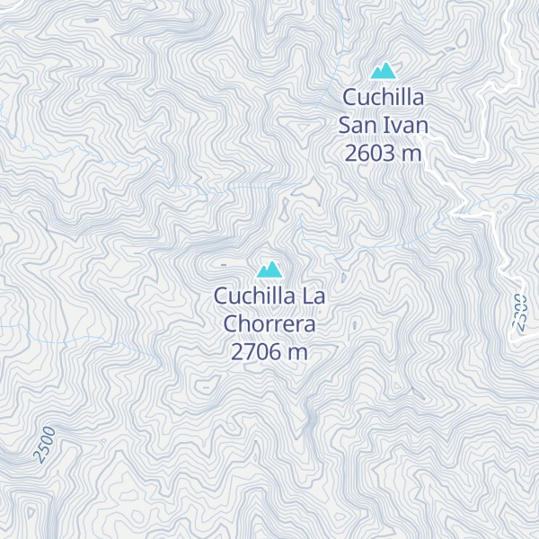Map of Cuchilla La Chorrera