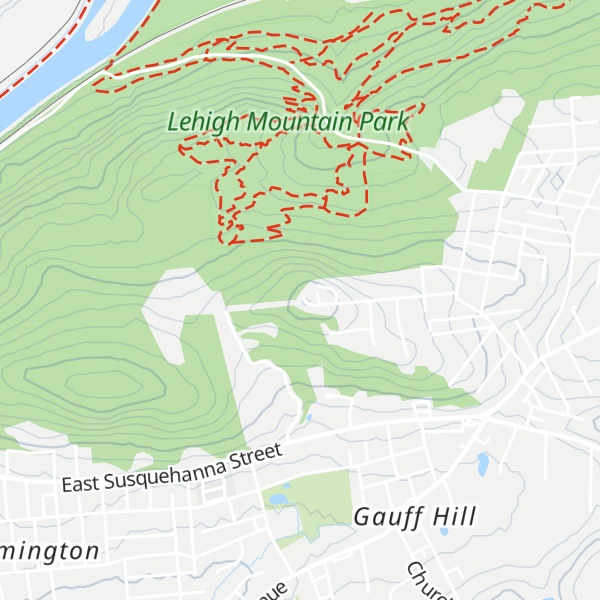 Map of Lehigh Mountain