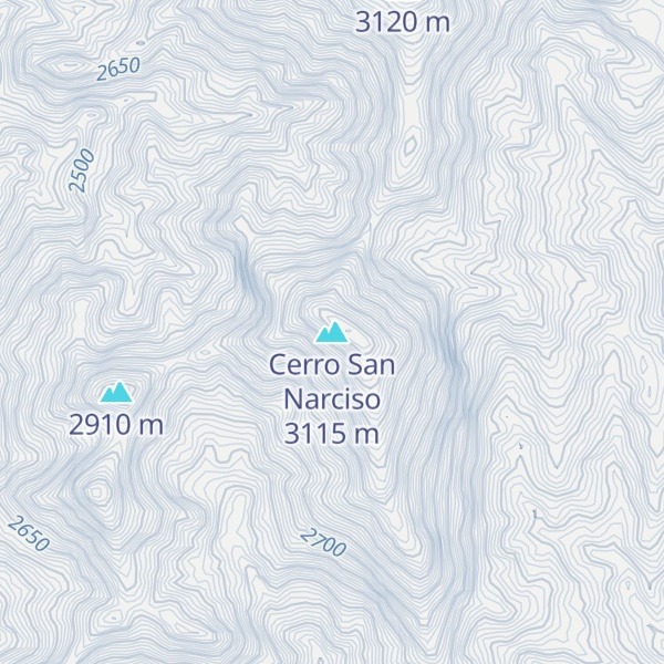Map of Cerro San Narciso