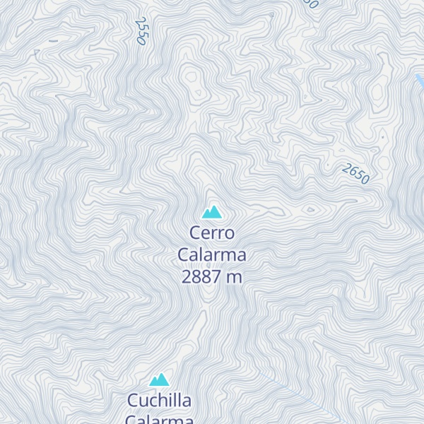 Map of Cerro Calarma