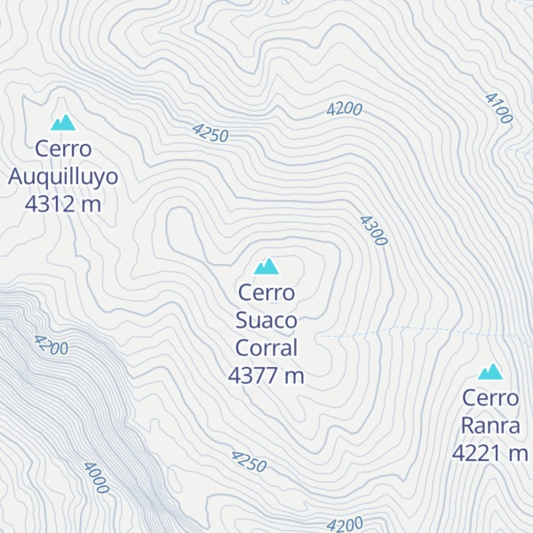 Map of Cerro Suaco Corral