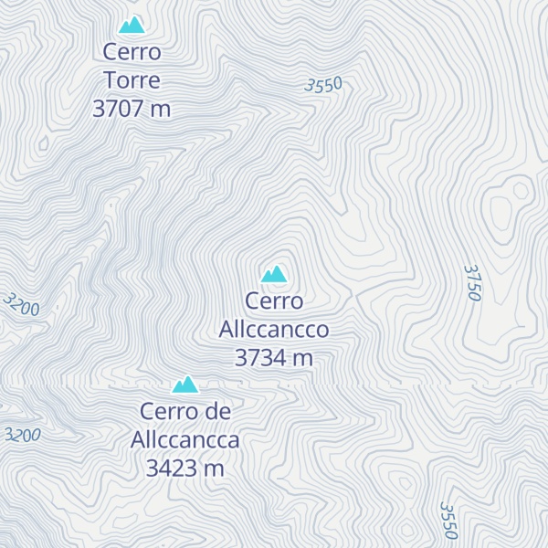 Map of Cerro Allccancco