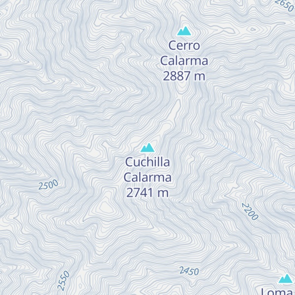 Map of Cuchilla Calarma
