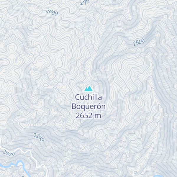 Map of Cuchilla Boquerón