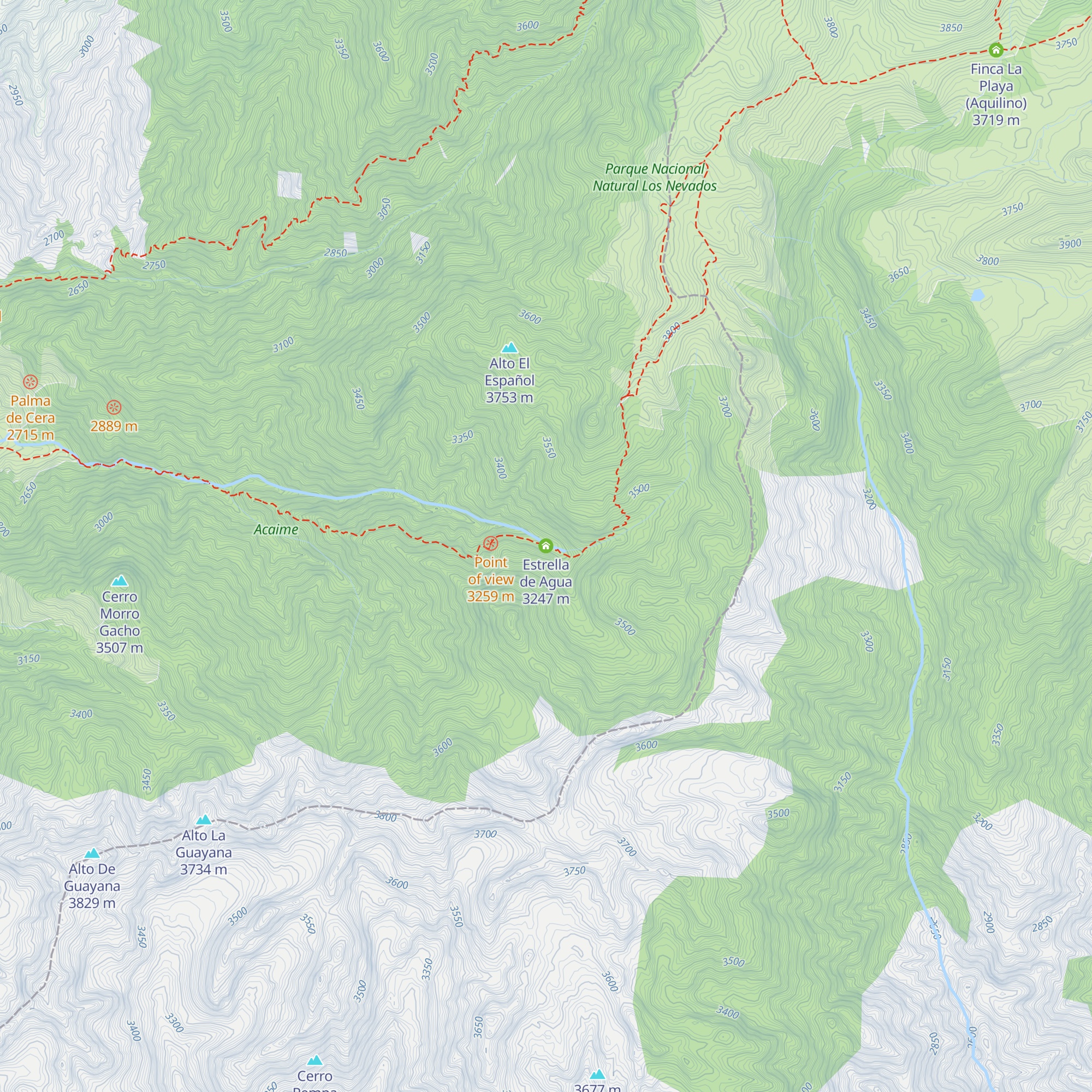 Estrella de Agua map
