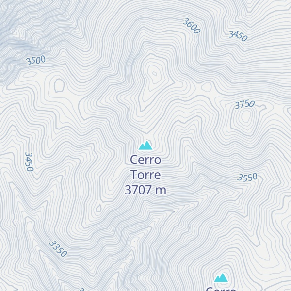 Map of Cerro Torre
