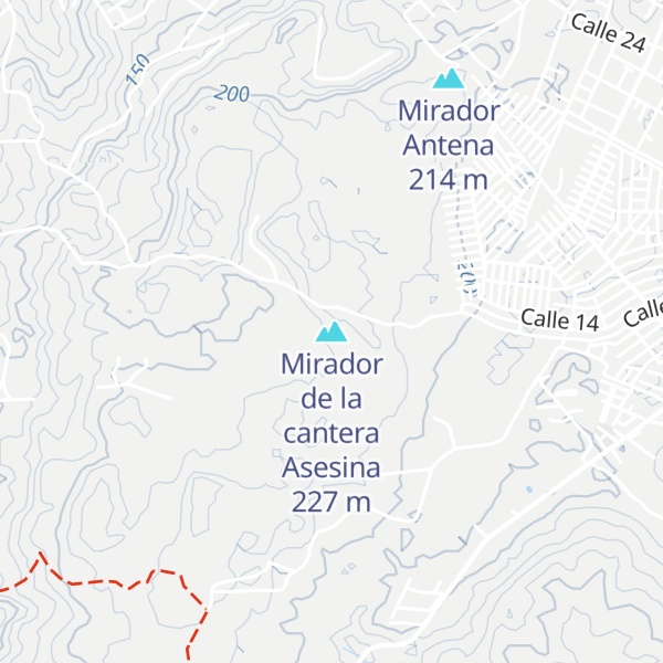 Map of Mirador de la cantera Asesina