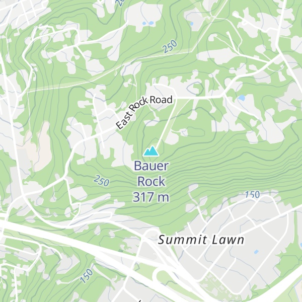 Map of Bauer Rock