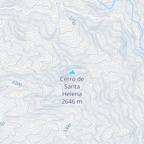Map of Cerro de Santa Helena