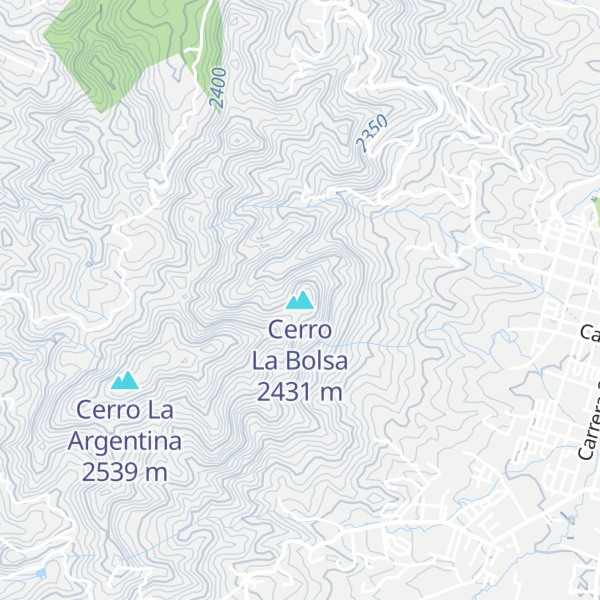 Map of Cerro La Bolsa